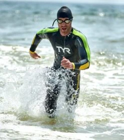 TYR Men's Hurricane Cat 5 Fullsleeve Triathlon Wetsuit -Swimming Equipment Store 6751581470888 blackgreenyellow 4a