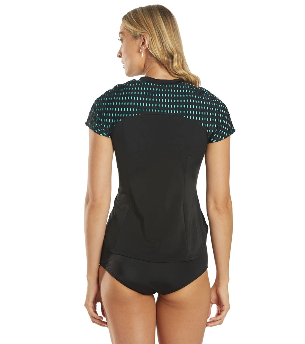 Women's Lattice Cap Sleeve Rashguard Top 5 Women's Lattice Cap Sleeve Rashguard Top - Image 3