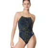 Speedo Women's Galactic Highway One Back One Piece Swimsuit -Swimming Equipment Store 6800150134952 navygold 1a