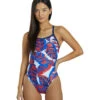 Arena Women's Tropicals Challenge Back One Piece Swimsuit -Swimming Equipment Store 6813957619880 navyredmulti 1a