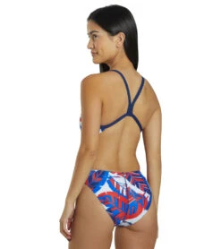 Arena Women's Tropicals Challenge Back One Piece Swimsuit 8 Arena Women's Tropicals Challenge Back One Piece Swimsuit -Swimming Equipment Store 6813957619880 navyredmulti 3a