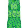 Boy's Bright Green And Blue Dolfin Floatation Swimsuit -Swimming Equipment Store 6841533431976 brightgreenbluedolphinprint 1a