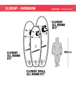 CRESSI Element All Around Inflatable SUP 10’2’’ Set -Swimming Equipment Store 6856349188264 whiteblue 9a