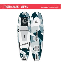 CRESSI Tiger Shark Multitask 10’2’’ Inflatable SUP Set -Swimming Equipment Store 6856350367912 greyblackcammo 12a