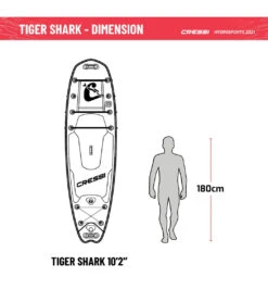CRESSI Tiger Shark Multitask 10’2’’ Inflatable SUP Set -Swimming Equipment Store 6856350367912 greyblackcammo 9a