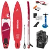 CRESSI Set Isup Fury Touring Dc 12’2’' Rosso Inflatable SUP -Swimming Equipment Store 6856350761128 redwhite 1a