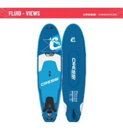 CRESSI Fluid All Round Dc 10'2'' Inflatable SUP Set -Swimming Equipment Store 6856351121576 bluewhite 12a