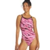 HydroLast Flash Thin Strap One Piece Swimsuit -Swimming Equipment Store 6940348154024 pink 1a