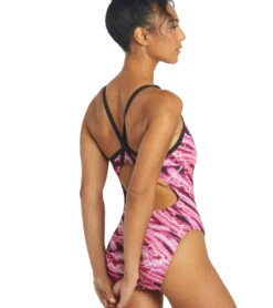 HydroLast Flash Thin Strap One Piece Swimsuit -Swimming Equipment Store 6940348154024 pink 5a