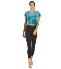 Marika Tie Dye Boxy Crop -Swimming Equipment Store 6948895555752 bluesprucespiraltiedye 4a