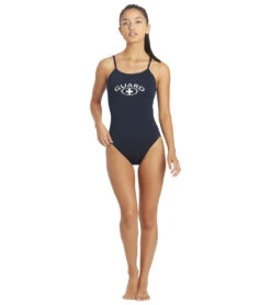 Women's Open V Back Lifeguard One Piece Swimsuit -Swimming Equipment Store 6953901555880 navy 4a