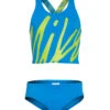 Nike Girls' Script Logo Crossback Two Piece Mid Bikini Set (Big Kid) -Swimming Equipment Store 7033730695336 photoblue 1a