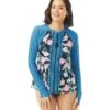 Women's Floral Fantasy Mary Long Sleeve Sun Guard Top -Swimming Equipment Store 7065507725480 blkmulti 1a