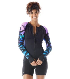 Women's Paradise At Twilight Ava Zip Rash Guard