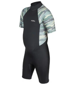 Xcel Youth Axis 2MM Spring Suit -Swimming Equipment Store 7088932421800 blackgreencamo 2a