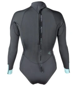 Xcel Women's 2mm Axis Back Zip Cheeky Cut Springsuit Wetsuit -Swimming Equipment Store 7088938680488 graphiteglacierblue 2a