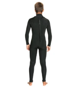 Quiksilver Boys' 3/2MM Sessions Back Zip Full Wetsuit -Swimming Equipment Store 7118462058664 black 3a