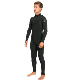 Quiksilver Boys' 3/2MM Sessions Back Zip Full Wetsuit -Swimming Equipment Store 7118462058664 black 4a