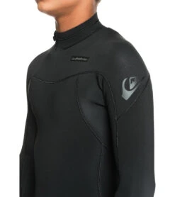 Quiksilver Boys' 3/2MM Sessions Back Zip Full Wetsuit -Swimming Equipment Store 7118462058664 black 5a