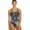 Nike Women's Hydrastrong Tie Dye Spiderback One Piece Swimsuit 1 Nike Women's Hydrastrong Tie Dye Spiderback One Piece Swimsuit -Swimming Equipment Store 7143578009768 black 1a