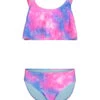 Under Armour Girls' Tie Dye Flutter Bikini (Little Kid, Big Kid) -Swimming Equipment Store 7186271240360 electropink 1a