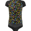 Nike Girls' Fun Forest Short Sleeve Top Bikini Set (Big Kid) -Swimming Equipment Store 7187163545768 black 1a