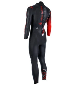 AQUASPHERE Men's Racer V3 Tri Wetsuit -Swimming Equipment Store 7197877960872 blackred 3a