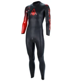 AQUASPHERE Men's Racer V3 Tri Wetsuit -Swimming Equipment Store 7197877960872 blackred 4a