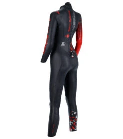 AQUASPHERE Women's Racer V3 Tri Wetsuit -Swimming Equipment Store 7197878124712 blackred 3a