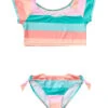 Girls' Sunset Stripe Crop SS Rash Top Set (Toddler, Little Kid, Big Kid) -Swimming Equipment Store 7217018339496 multi 1a