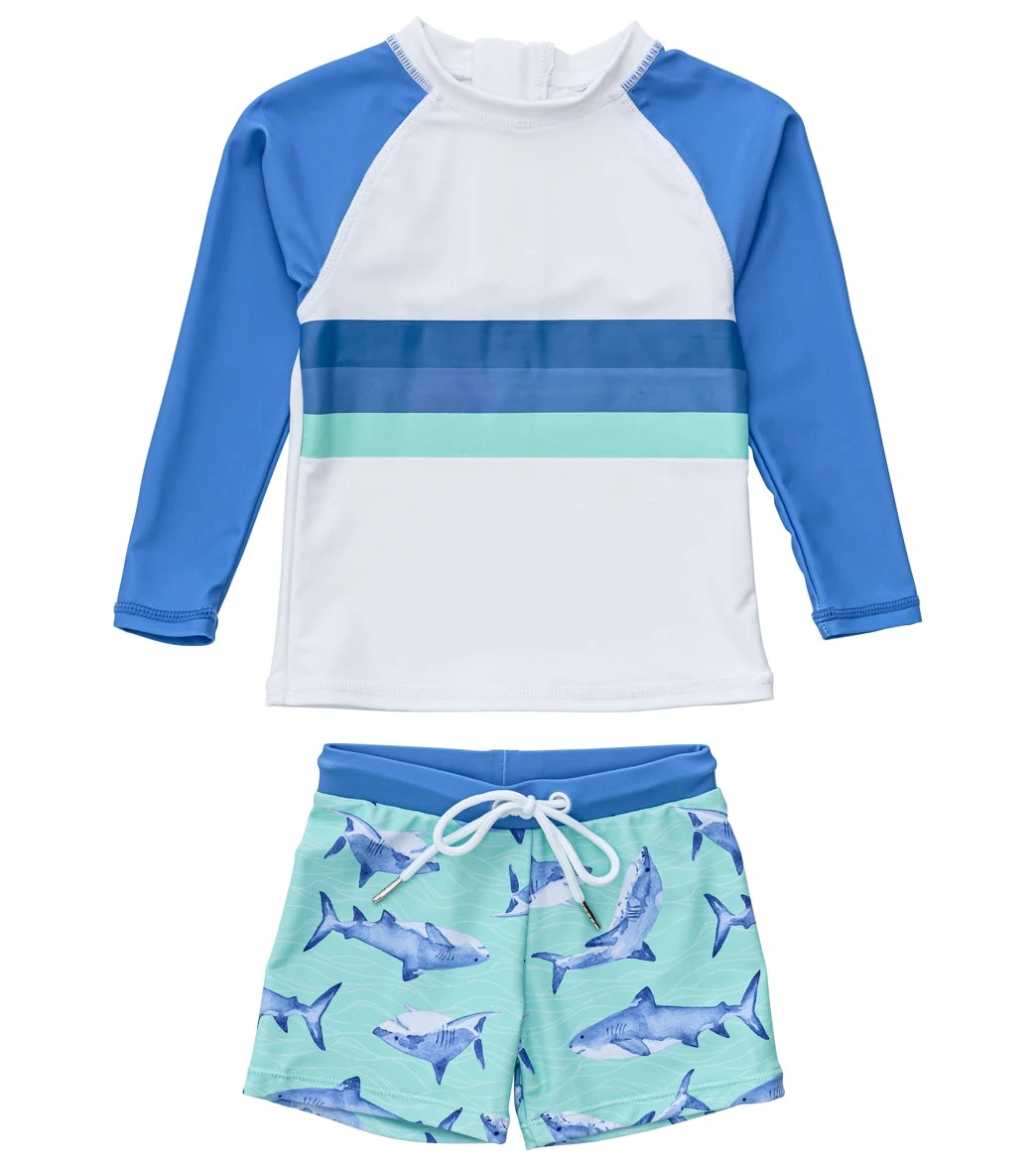 Boys' Minty Shark LS Baby Set (Baby, Toddler, Little Kid) 3 Boys' Minty Shark LS Baby Set (Baby, Toddler, Little Kid)