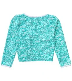 Girls' Spearmint Spot LS Wrap Crop Bikini Top (Little Kid, Big Kid) -Swimming Equipment Store 7217019060392 mint 2a