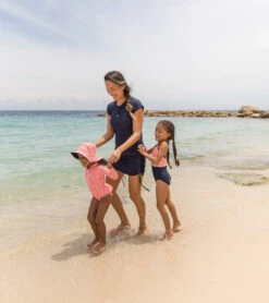 Girls' Ditsy Coral Reversible Bucket Hat -Swimming Equipment Store 7217020960936 coral 3a