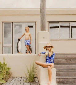 Girls' Mango Tango Sustainable LS Surf Suit (Toddler, Little Kid, Big Kid) -Swimming Equipment Store 7217021714600 blue 3a