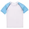 Boys' White Light Blue Sleeve SS Rash Top (Toddler, Little Kid, Big Kid) -Swimming Equipment Store 7217023189160 white 1a