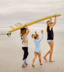 Girls' Aqua Bloom Sustainable Reversible Surf Bow Bikini Set (Big Kid) -Swimming Equipment Store 7217026662568 blue 6a