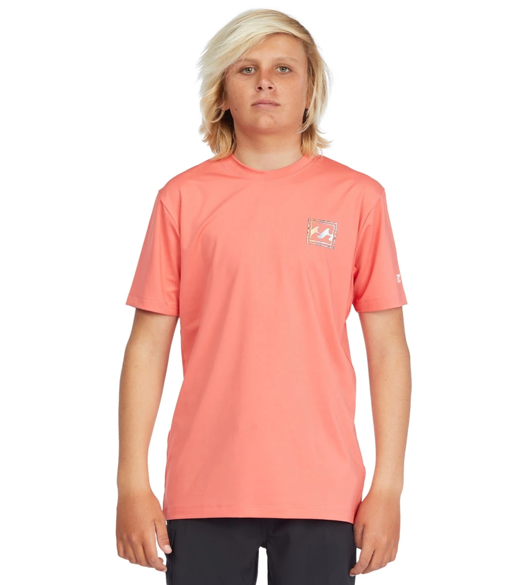 Billabong Boys' Crayon Wave Short Sleeve Surf Shirt (Big Kid) 3 Billabong Boys' Crayon Wave Short Sleeve Surf Shirt (Big Kid)
