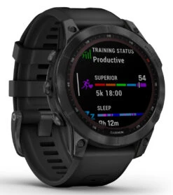Garmin Fenix 7 Solar Slate Gray/Black Band -Swimming Equipment Store 7289505284264 grayblack 3a