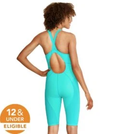 Speedo Women's Vanquisher Kneeskin Tech Suit Swimsuit -Swimming Equipment Store 7300840652968 blueice 3a