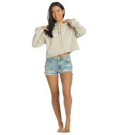 Limited Edition Women’s Hoodie Crop Top -Swimming Equipment Store 7320115183784 heatherdust 4a