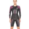 2XU Women's Pro-Swim Run Pro Shorty Wetsuit -Swimming Equipment Store 7350032367784 blackveryberryprint 1a