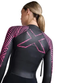 2XU Women's Pro-Swim Run Pro Shorty Wetsuit -Swimming Equipment Store 7350032367784 blackveryberryprint 7a