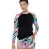 Women's Joyful Parker Long Sleeve UV Rashguard -Swimming Equipment Store 7351095066792 multi 1a