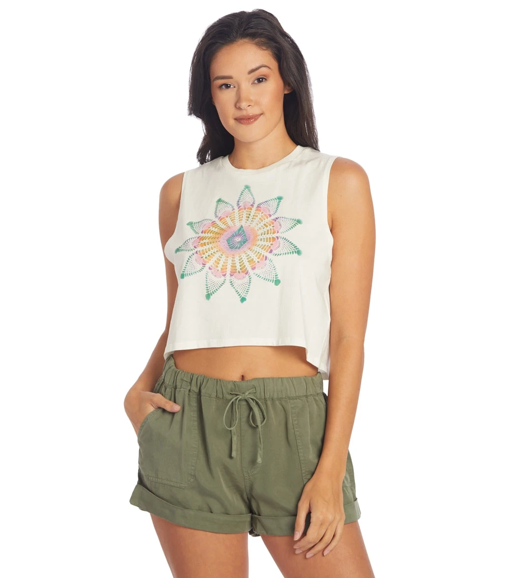 Volcom Women's Star Shields Crop Tank Top 3 Volcom Women's Star Shields Crop Tank Top