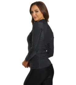 Level Six Women's Sombrio Long Sleeve Neoprene Rashguard -Swimming Equipment Store 7363720282280 blackheather 3a