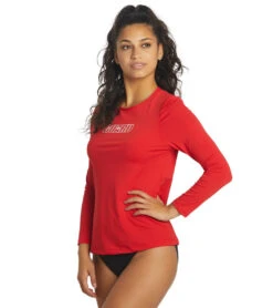 Lifeguard Women's Crew Neck Long Sleeve Rash Lifeguard 11 Lifeguard Women's Crew Neck Long Sleeve Rash Lifeguard -Swimming Equipment Store 7364461953192 red 5a