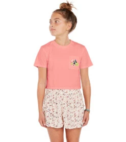 Volcom Girls' Pocket Dial Tee (Little Kid, Big Kid)