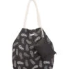 Silver Metallic Gap Tote W/ Flip-Flops Design -Swimming Equipment Store 7400663777448 blacksilver 1a