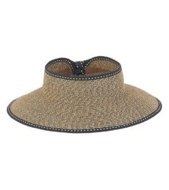 Paperbraid Rollup Visor W/ Stitched Edge Trim