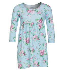 Girls' Blue Country Floral UPF 50+ Dress (Baby, Toddler, Little Kid)